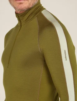 Icebreaker Men's 260 ZoneKnit™ Long Sleeve Half Zip Thermal Top Algae Outlet