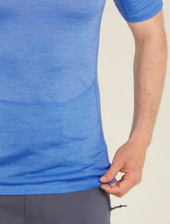 Icebreaker Men's 125 ZoneKnit™ Short Sleeve Crewe Thermal Top Baja/Brilliant Store