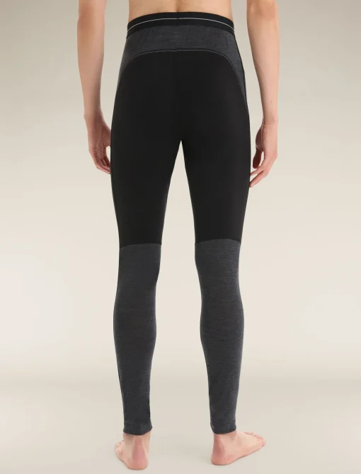 Icebreaker Men's 125 ZoneKnit™ Thermal Leggings Black/JetHeather Outlet