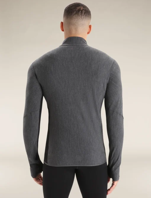 Icebreaker Men's Descender Long Sleeve Zip Jacket JetHeather/Black Online