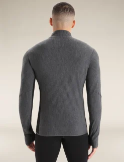 Icebreaker Men's Descender Long Sleeve Zip Jacket JetHeather/Black Online
