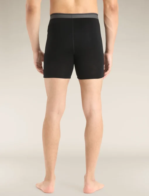 Icebreaker Men's Merino 150 Anatomica Long Boxers Black Best Sale