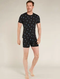 Men's Merino 150 Anatomica Short Sleeve Crewe Top Ski Day-Icebreaker Clearance