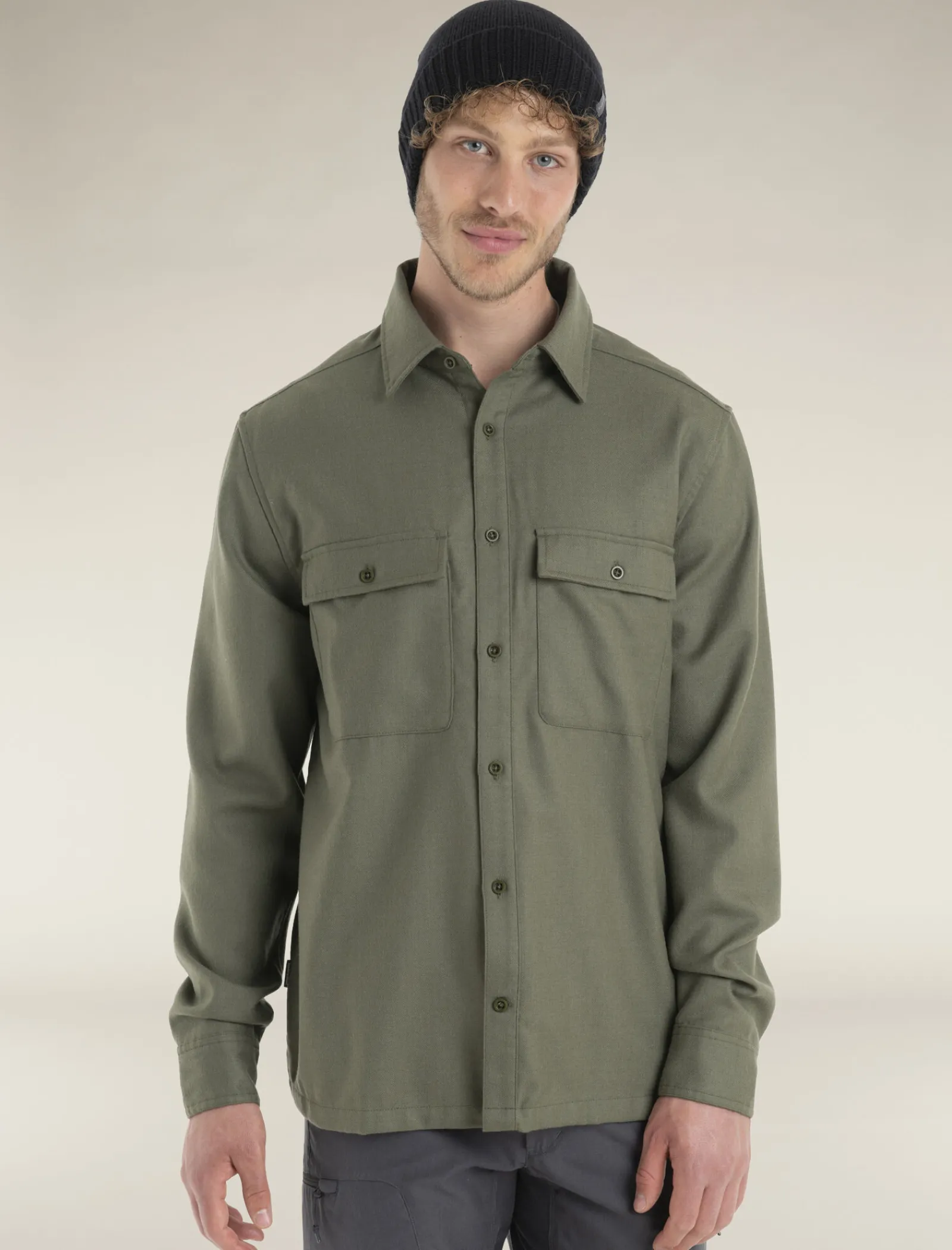 Icebreaker Men's Merino 200 Dawnder Long Sleeve Flannel Shirt Loden Shop