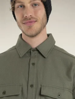 Icebreaker Men's Merino 200 Dawnder Long Sleeve Flannel Shirt Loden Shop