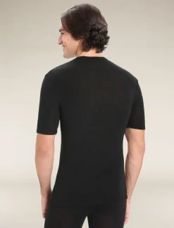 Icebreaker Men's Merino 175 Everyday Short Sleeve Crew Neck Thermal Top Black Best