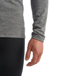 Icebreaker Men's Merino 200 Oasis Long Sleeve Crew Neck Thermal Top GritstoneHeather Best