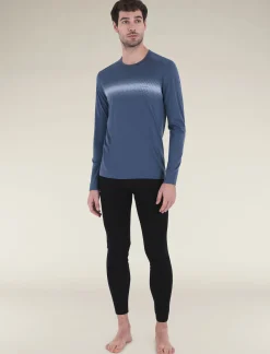 Icebreaker Men's Merino 200 Oasis Long Sleeve Crewe Thermal Top Horizon Light Dawn Sale