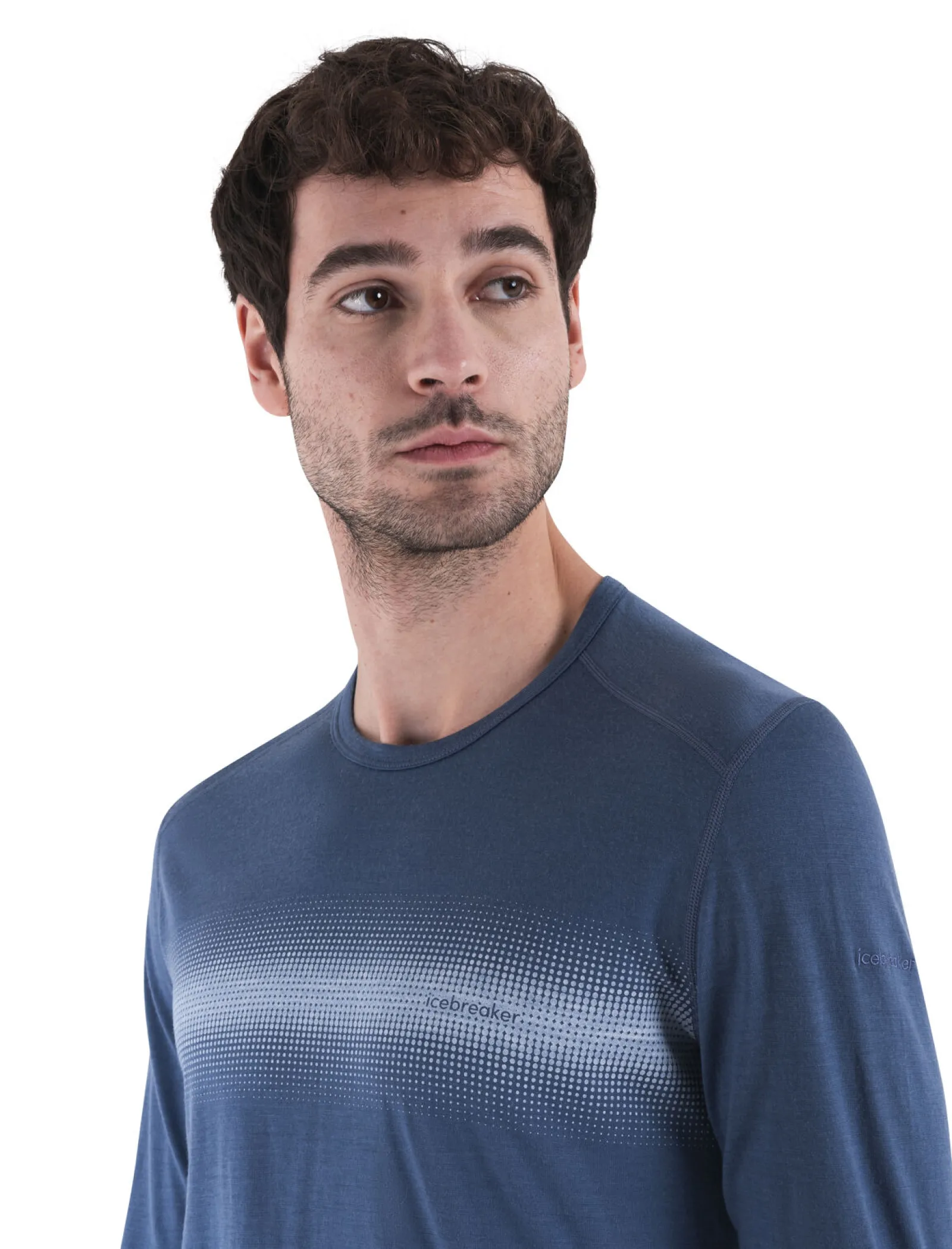 Icebreaker Men's Merino 200 Oasis Long Sleeve Crewe Thermal Top Horizon Light Dawn Sale