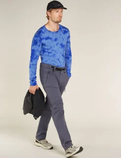 Men's Merino 200 Oasis Long Sleeve Crewe Thermal Top Cloud Dye-Icebreaker Outlet