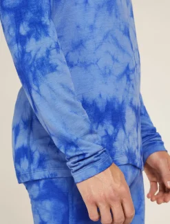 Men's Merino 200 Oasis Long Sleeve Crewe Thermal Top Cloud Dye-Icebreaker Outlet