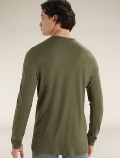 Men's Merino 200 Oasis Long Sleeve Crew Neck Thermal Top-Icebreaker New
