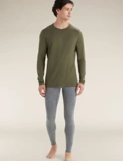 Men's Merino 200 Oasis Long Sleeve Crew Neck Thermal Top-Icebreaker New