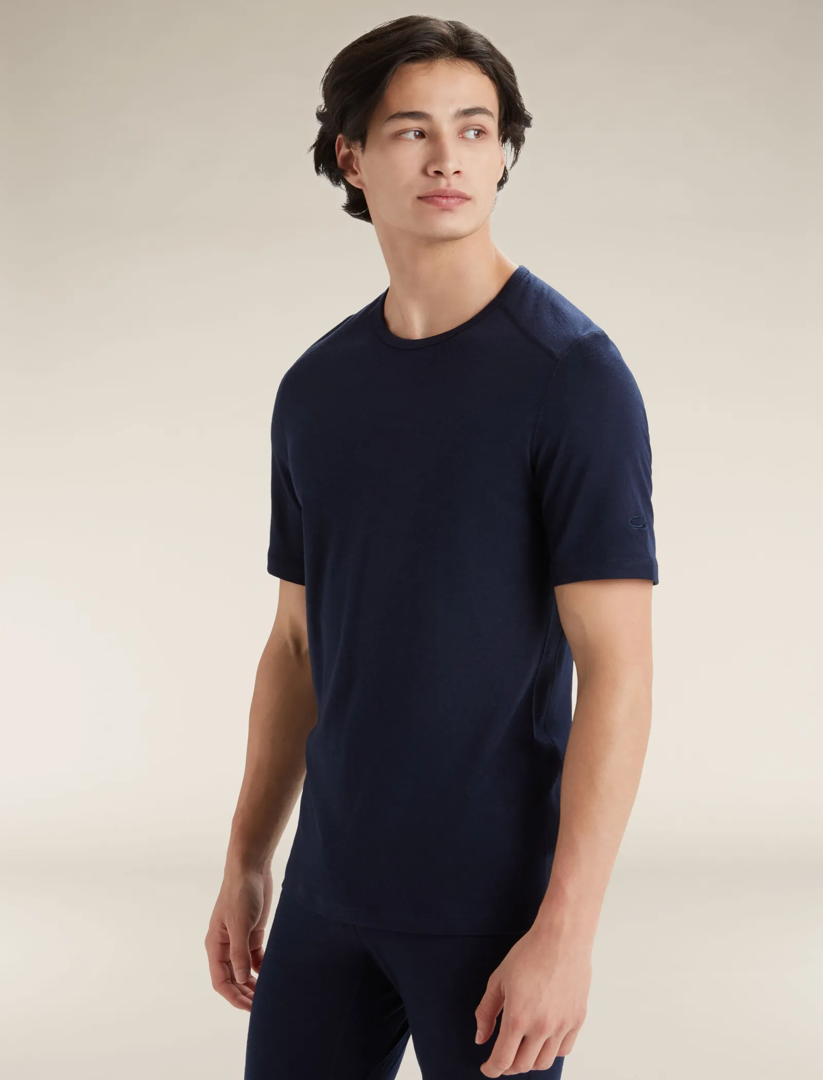Icebreaker Men's Merino 200 Oasis Short Sleeve Crew Neck Thermal Top MidnightNavy Best Sale