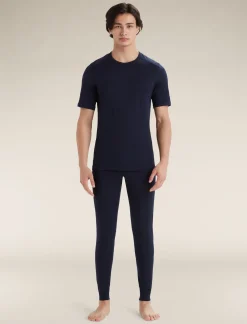 Icebreaker Men's Merino 200 Oasis Short Sleeve Crew Neck Thermal Top MidnightNavy Best Sale