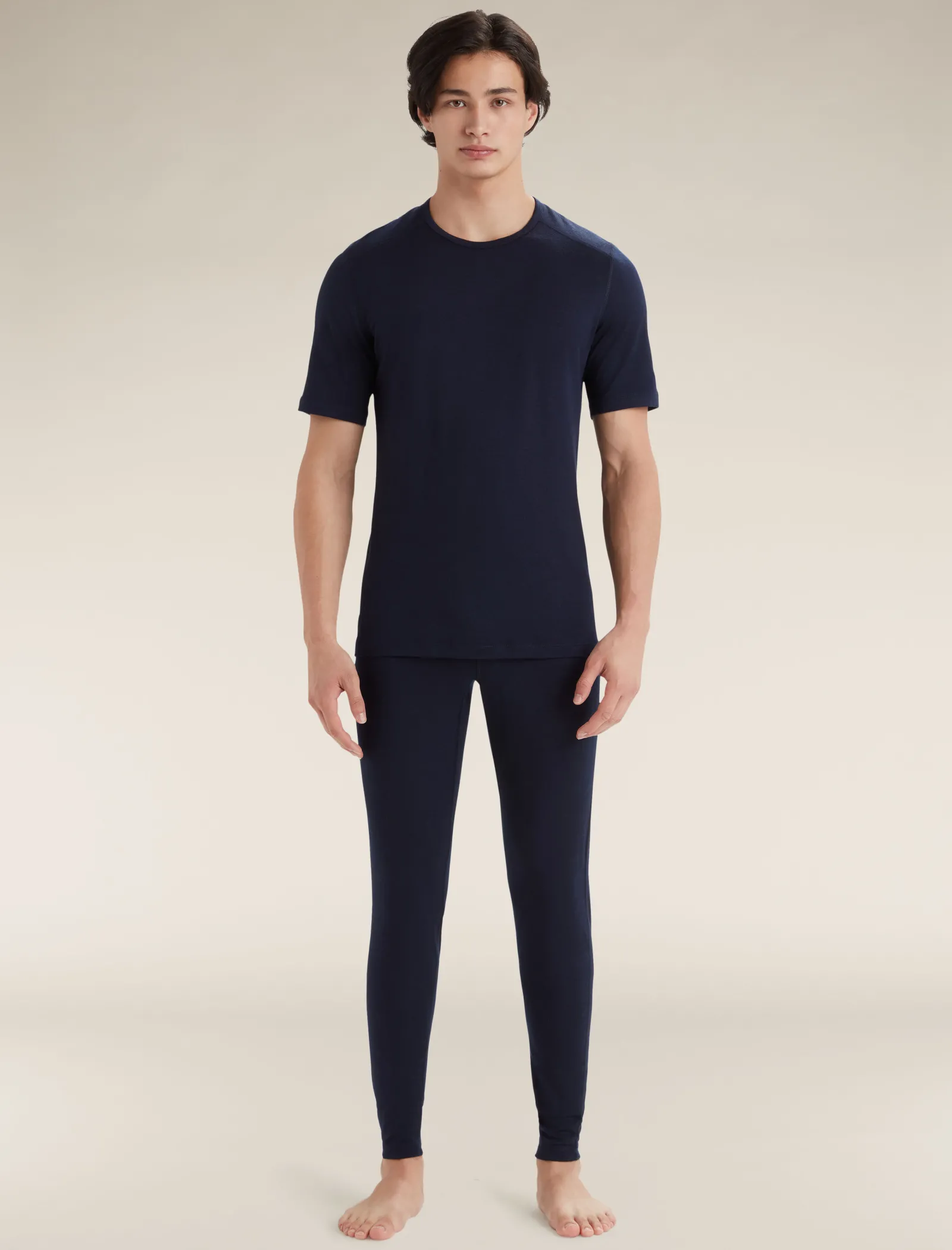 Icebreaker Men's Merino 200 Oasis Short Sleeve Crew Neck Thermal Top MidnightNavy Best Sale