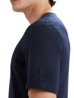 Icebreaker Men's Merino 200 Oasis Short Sleeve Crew Neck Thermal Top MidnightNavy Best Sale