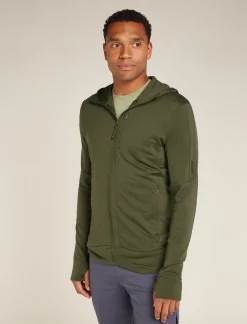 Icebreaker Men's Merino 260 Quantum Long Sleeve Zip Hoodie Loden Best