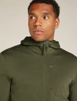 Icebreaker Men's Merino 260 Quantum Long Sleeve Zip Hoodie Loden Best