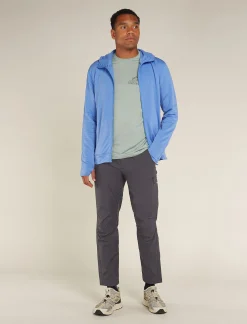 Icebreaker Men's Merino 360 Realfleece™ Elemental Long Sleeve Zip Hoodie Baja Clearance