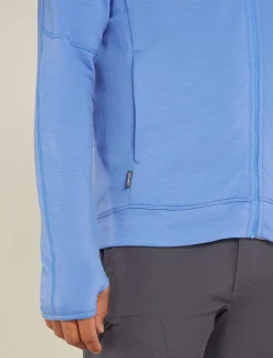 Icebreaker Men's Merino 360 Realfleece™ Elemental Long Sleeve Zip Hoodie Baja Clearance