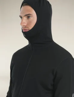 Icebreaker Men's Merino 560 Realfleece™ Elemental Long Sleeve Zip Hoodie Black Store