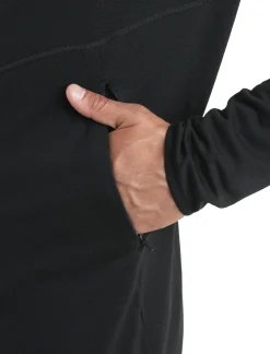 Icebreaker Men's Merino 560 Realfleece™ Elemental Long Sleeve Zip Hoodie Black Store