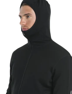 Icebreaker Men's Merino 560 Realfleece™ Elemental Long Sleeve Zip Hoodie Black Store