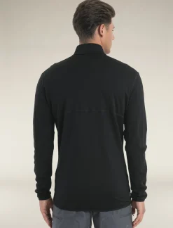 Icebreaker Men's Merino 560 Realfleece™ Elemental Long Sleeve Zip Black Discount