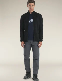 Icebreaker Men's Merino 560 Realfleece™ Elemental Long Sleeve Zip Black Discount