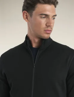 Icebreaker Men's Merino 560 Realfleece™ Elemental Long Sleeve Zip Black Discount