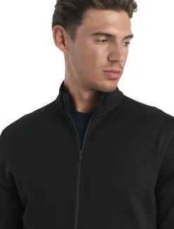 Icebreaker Men's Merino 560 Realfleece™ Elemental Long Sleeve Zip Black Discount
