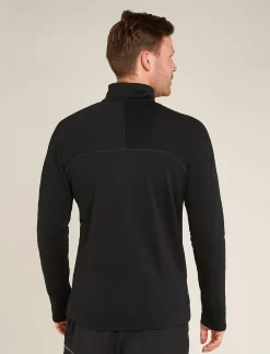 Icebreaker Men's Merino 360 Realfleece™ Elemental Long Sleeve Half Zip Jacket Black Best