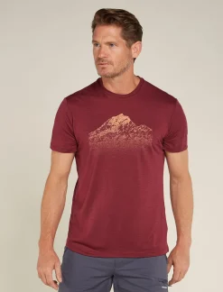 Icebreaker Men's Merino 150 Tech Lite Short Sleeve T-Shirt Rising Light Port Best