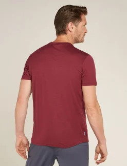 Icebreaker Men's Merino 150 Tech Lite Short Sleeve T-Shirt Rising Light Port Best