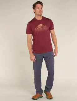 Icebreaker Men's Merino 150 Tech Lite Short Sleeve T-Shirt Rising Light Port Best