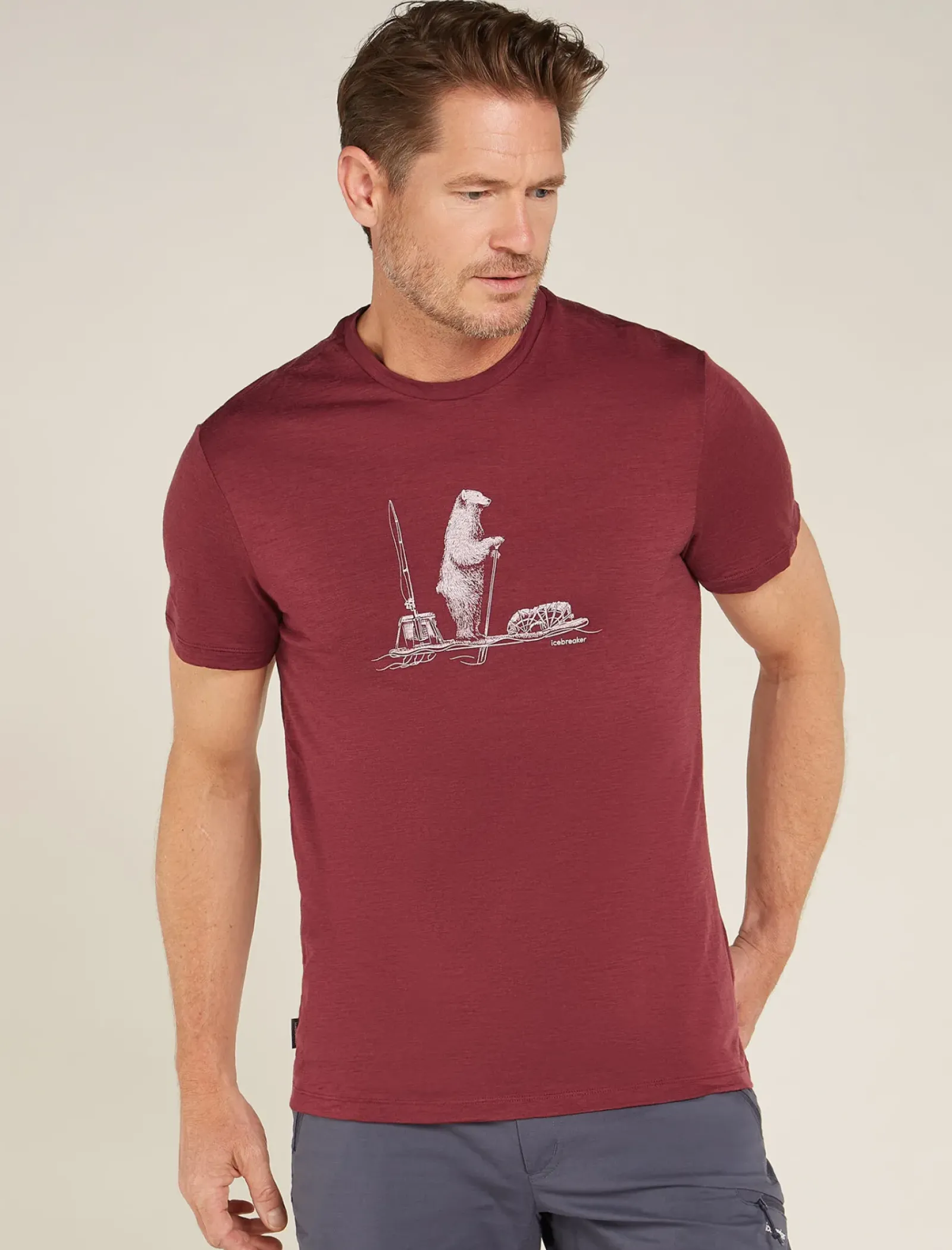 Men's Merino 150 Tech Lite Short Sleeve T-Shirt Polar Paddle-Icebreaker Best