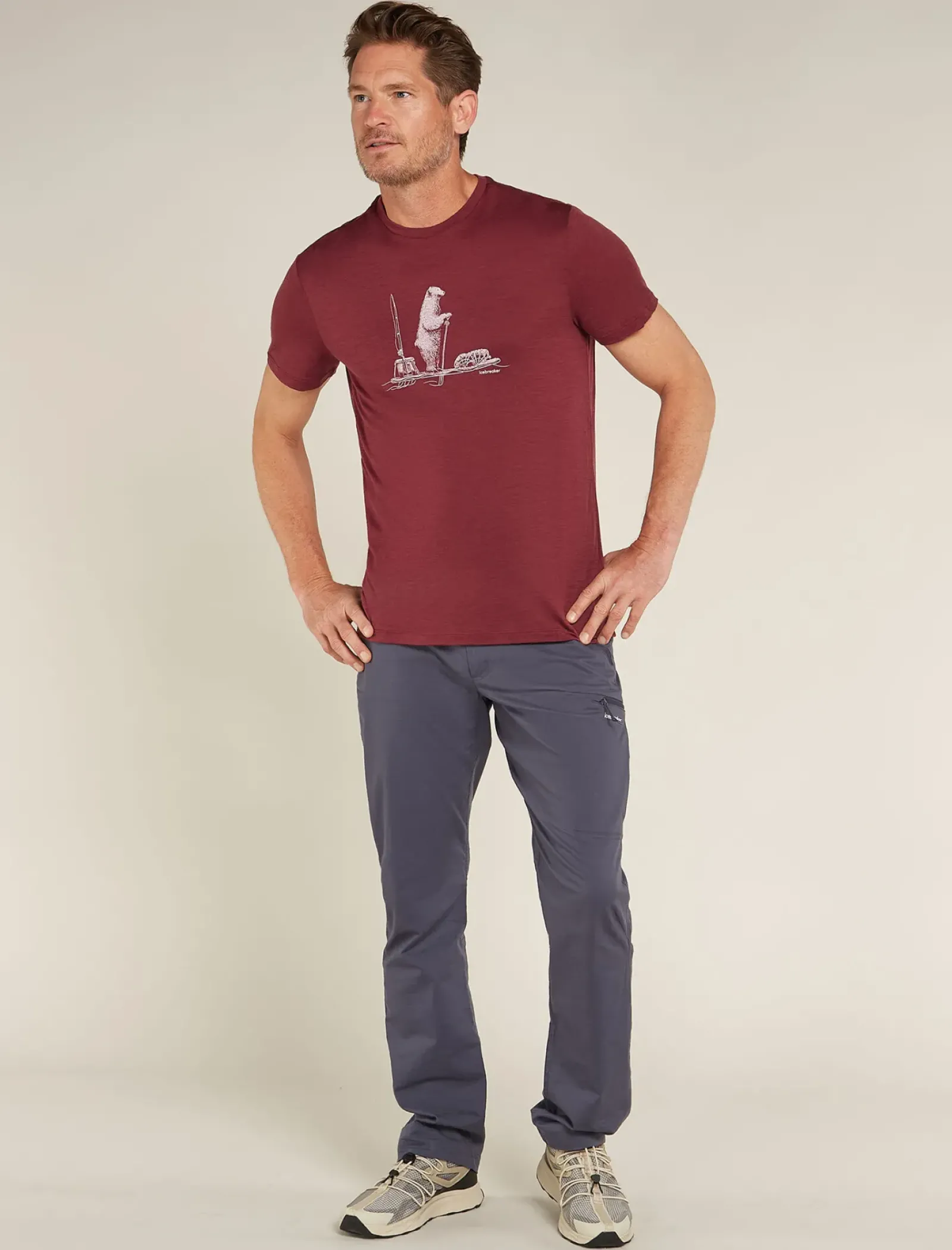 Men's Merino 150 Tech Lite Short Sleeve T-Shirt Polar Paddle-Icebreaker Best