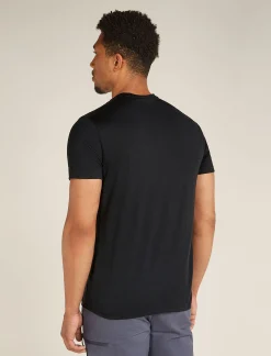 Icebreaker Men's Merino 150 Tech Lite Short Sleeve T-Shirt Granite Adventures Black New