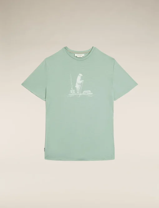 Icebreaker Men's Merino 150 Tech Lite Short Sleeve T-Shirt Polar Paddle Moss Shop