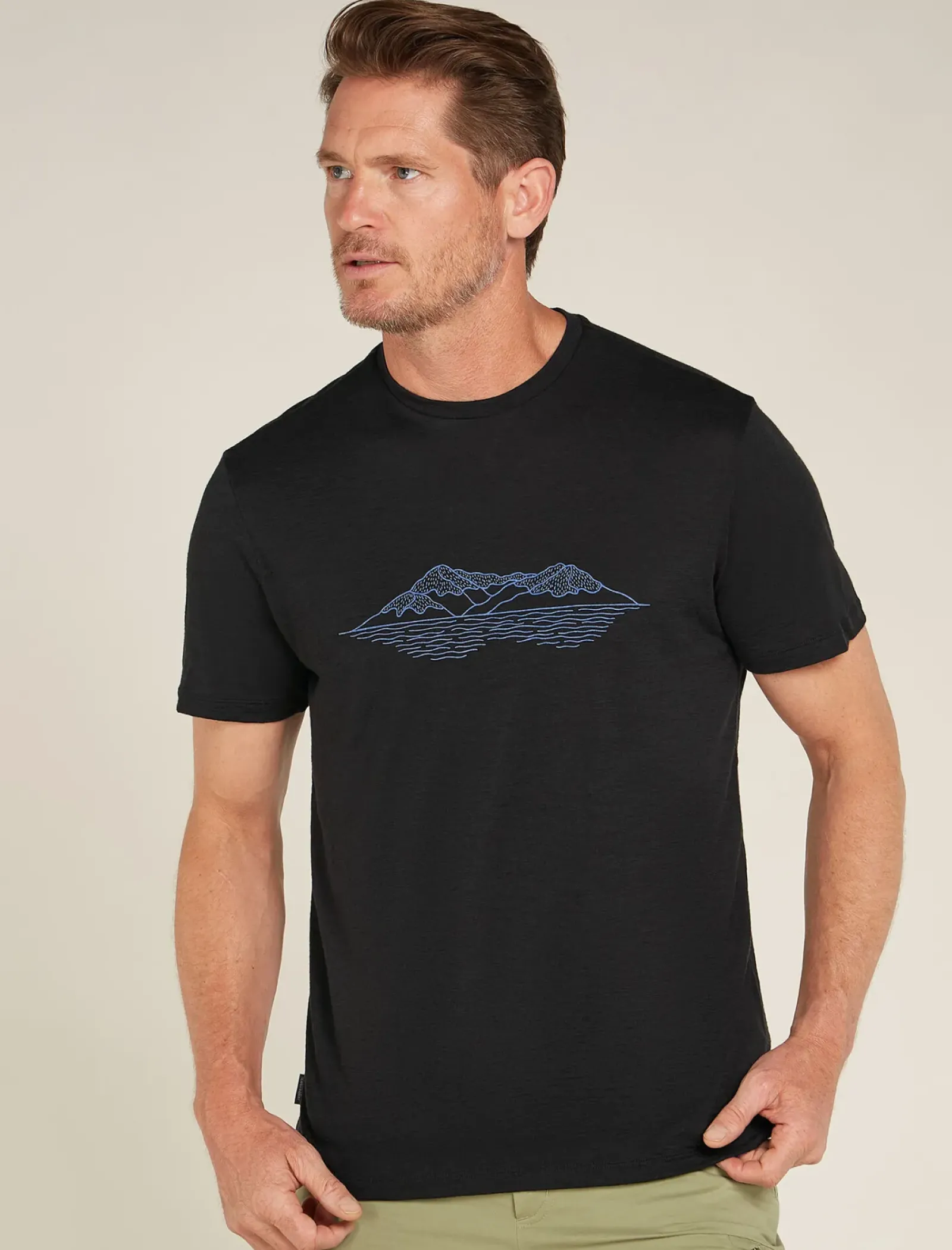 Men's Merino 150 Tech Lite Short Sleeve T-Shirt Pukaki Reflected-Icebreaker Best