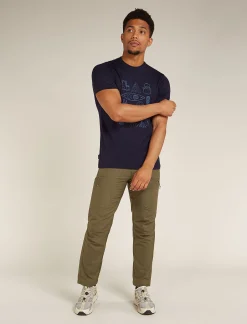 Icebreaker Men's Merino 150 Tech Lite Short Sleeve T-Shirt Camp Essentials MidnightNavy Flash Sale