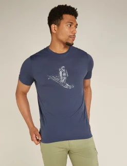 Icebreaker Men's Merino 150 Tech Lite Short Sleeve T-Shirt Skiing Yeti Graphite Outlet