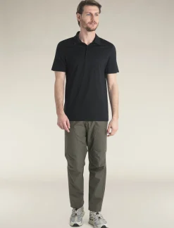 Icebreaker Men's Merino 150 Tech Lite Short Sleeve Polo Black Online