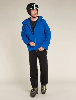 Icebreaker Men's Merino 260 Vertex Long Sleeve Crewe Thermal Top Snow Guide Black/Galaxy Clearance