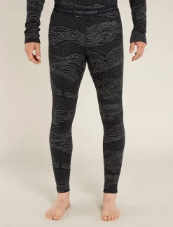 Icebreaker Men's Merino 260 Vertex Thermal Leggings Snow Guide Black/Galaxy Shop