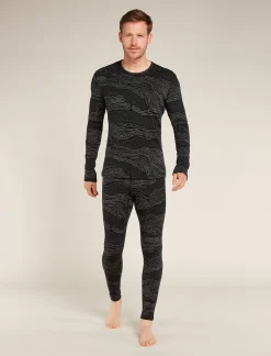 Icebreaker Men's Merino 260 Vertex Thermal Leggings Snow Guide Black/Galaxy Shop