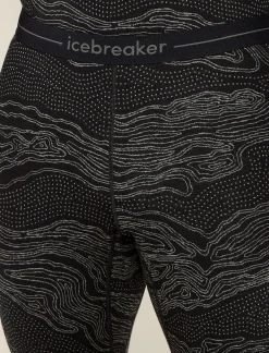 Icebreaker Men's Merino 260 Vertex Thermal Leggings Snow Guide Black/Galaxy Shop