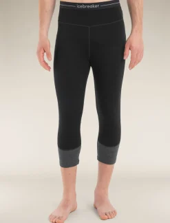 Icebreaker Men's Merino 260 ZoneKnit™ 3/4 Thermal Leggings Black/JetHeather Discount