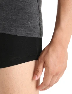 Icebreaker Men's Merino Anatomica Short Sleeve Crew Neck Tee JetHeather Best